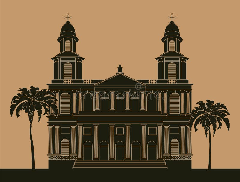 Molde do gráfico das construções da cidade nicarágua ilustração do vetor Molde do gráfico das construções da cidade nicarágua ilustração do vetor
