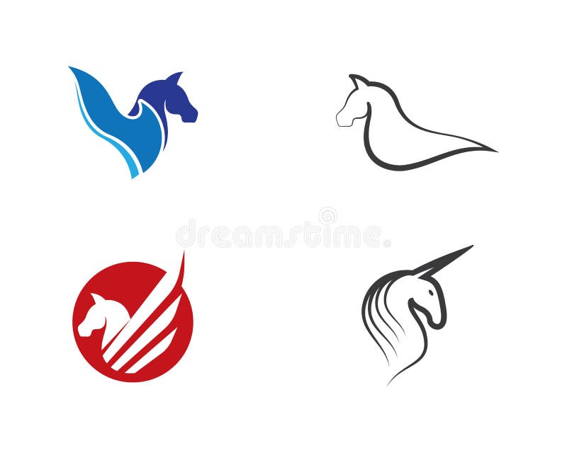 Cavalo Logo Template ilustração do vetor. Ilustração de vestimenta -  150673086