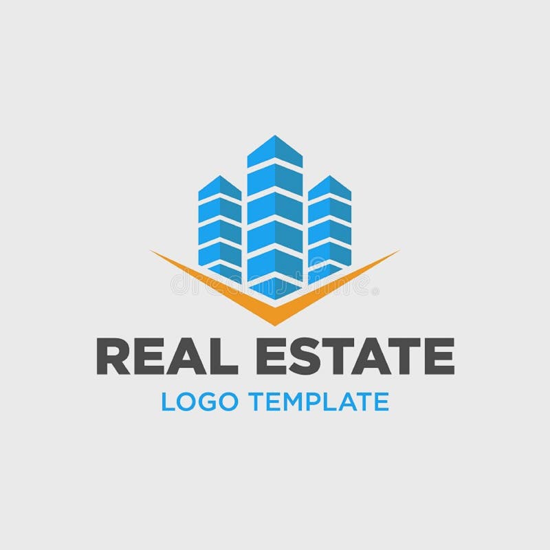 Molde do logotipo para a empresa de bens imobili?rios ilustração do vetor Molde do logotipo para a empresa de bens imobili?rios ilustração do vetor