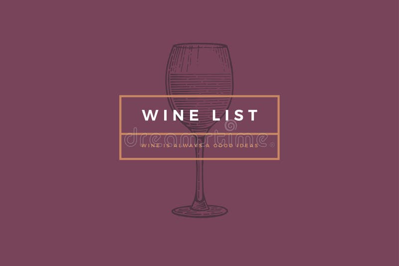 Molde do logotipo para o cartão, o folheto, o menu, o restaurante ou a barra do vinho do projeto ilustração royalty free Molde do logotipo para o cartão, o folheto, o menu, o restaurante ou a barra do vinho do projeto ilustração royalty free