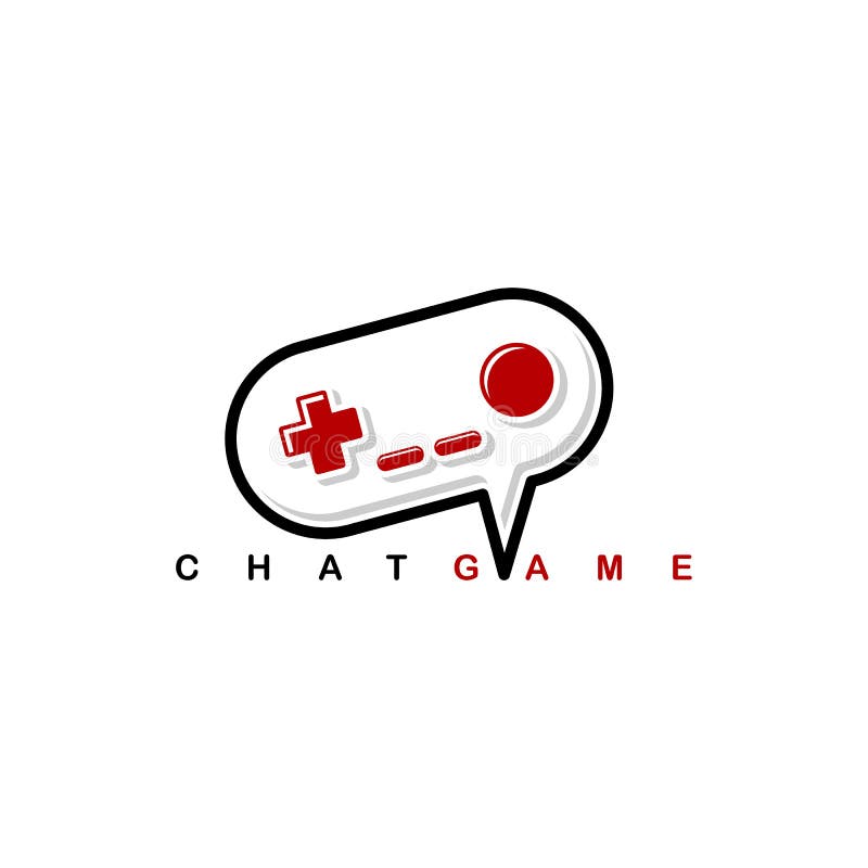 Molde do logotipo do tema do console do manche do bate-papo do jogo de vídeo ilustração stock Molde do logotipo do tema do console do manche do bate-papo do jogo de vídeo ilustração stock