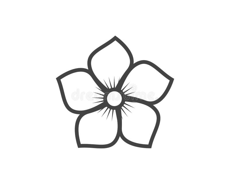 Modelo de logótipo com ícone de flor de jasmim ilustração royalty free