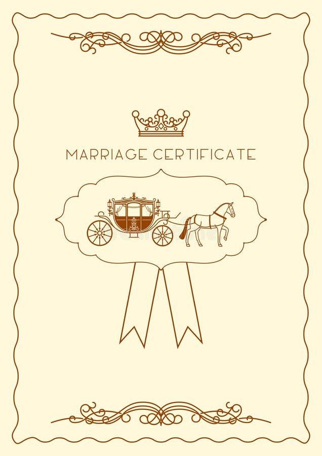 Molde do original do certificado de união ilustração royalty free Molde do original do certificado de união ilustração royalty free