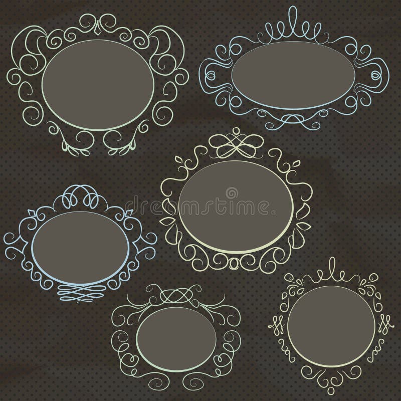 Modelo de design de moldura vintage. EPS8 ilustração royalty free