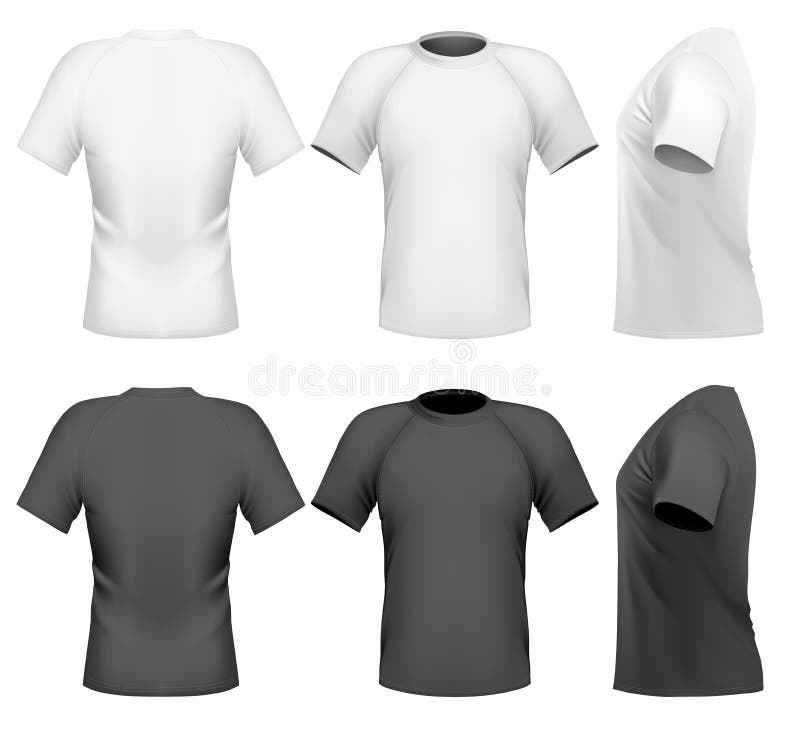 Molde do projeto do t-shirt dos homens ilustração do vetor Molde do projeto do t-shirt dos homens ilustração do vetor