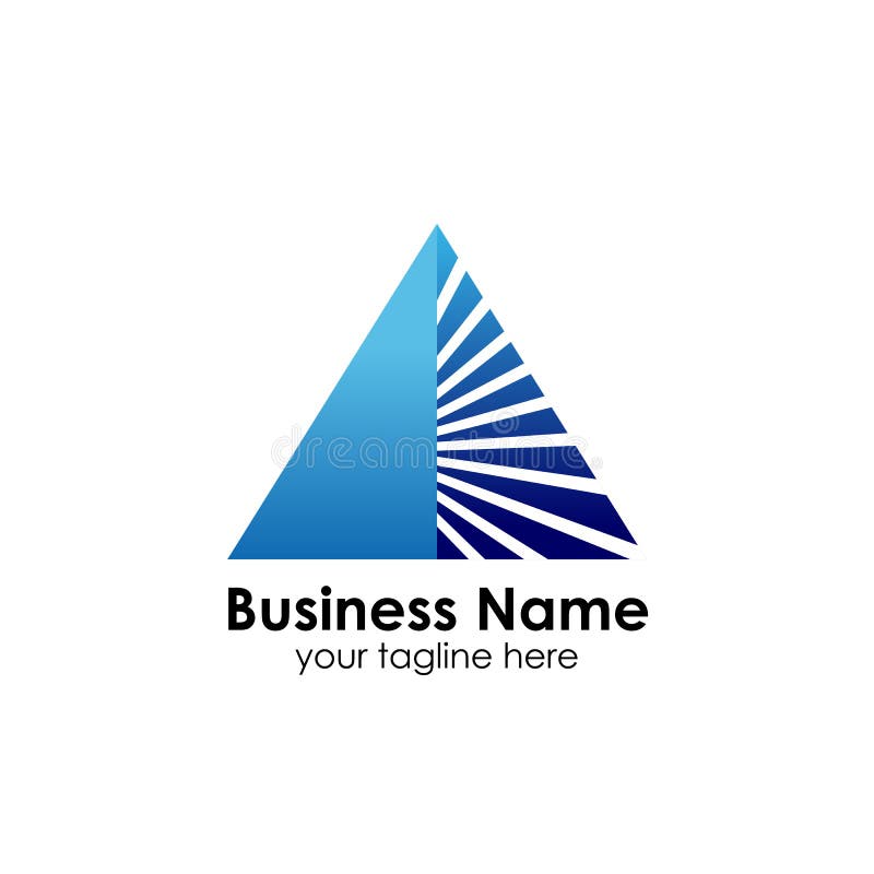 Molde do projeto do logotipo da pirâmide do negócio projetos do mercado do negócio e do logotipo da finança