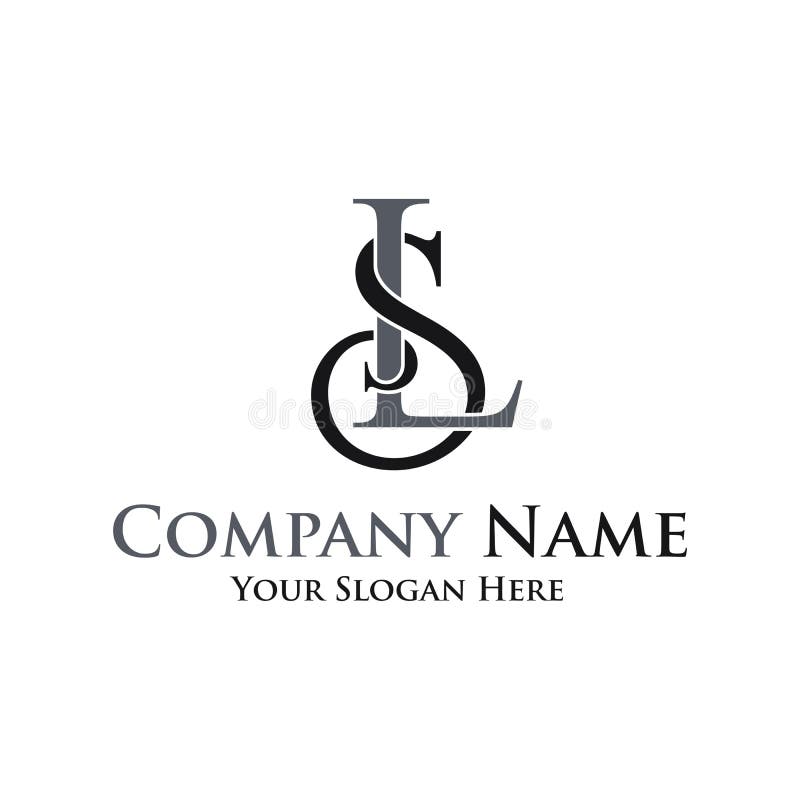 Modelo de design da letra inicial LS ilustração do vetor