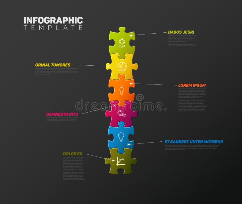Molde do relatório de Infographic do enigma do vetor ilustração stock Molde do relatório de Infographic do enigma do vetor ilustração stock
