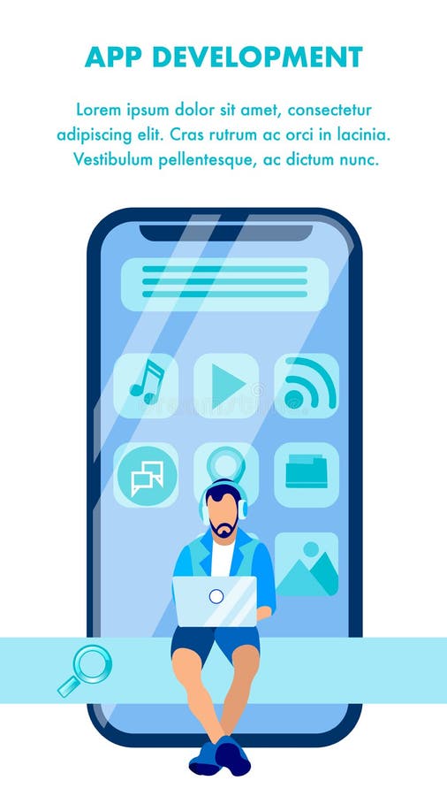Molde do vetor da bandeira do desenvolvimento do App de Smartphone ilustração do vetor Molde do vetor da bandeira do desenvolvimento do App de Smartphone ilustração do vetor