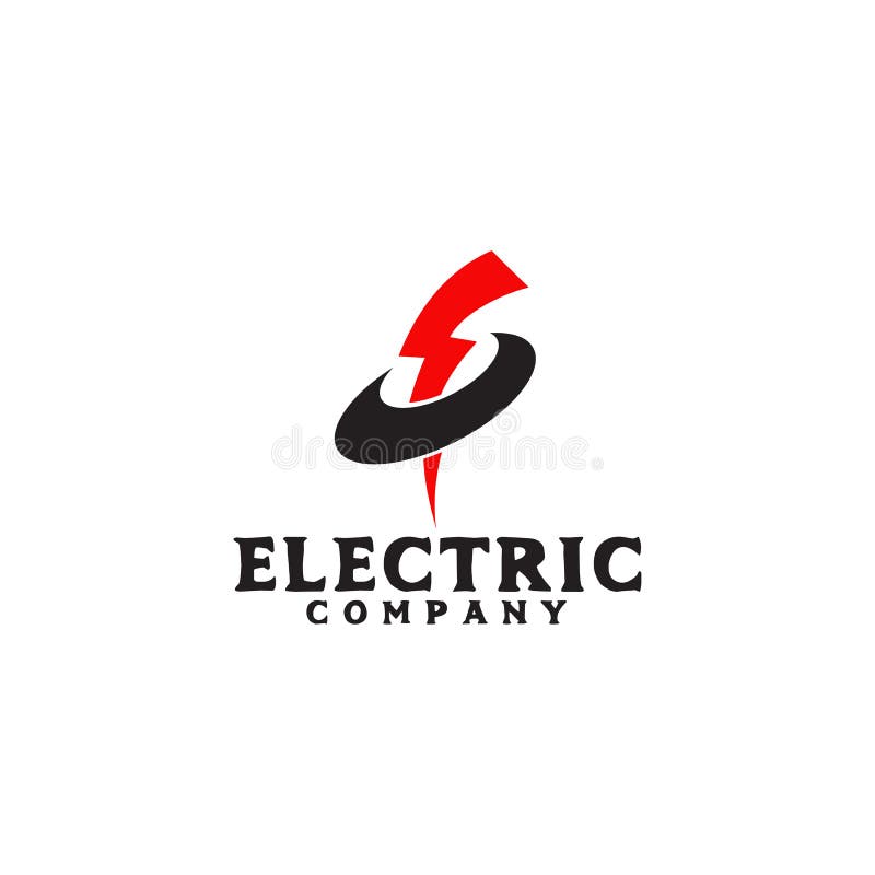 Molde do vetor do projeto do logotipo da empresa elétrica ilustração stock Molde do vetor do projeto do logotipo da empresa elétrica ilustração stock