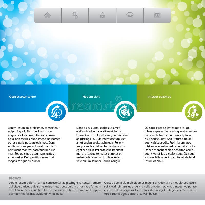 Modelo de website para apoio ao cliente ilustração do vetor