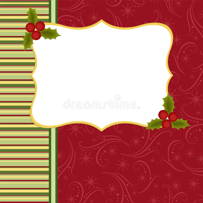 Download Molde Em Branco Para O Cartão De Cumprimentos Do Natal Ilustração do Vetor - Ilustração de foto, postcard: 16863407