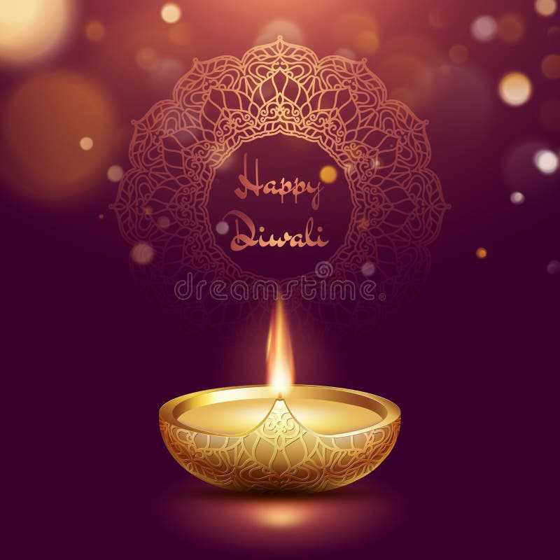 Molde feliz da lâmpada de óleo do diya do diwali Festival de Deepavali do indiano de luzes hindu Eps 10 ilustração stock Molde feliz da lâmpada de óleo do diya do diwali Festival de Deepavali do indiano de luzes hindu Eps 10 ilustração stock