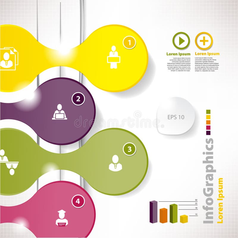 Modelo de infográfico moderno para design de negócios com divisão ilustração royalty free
