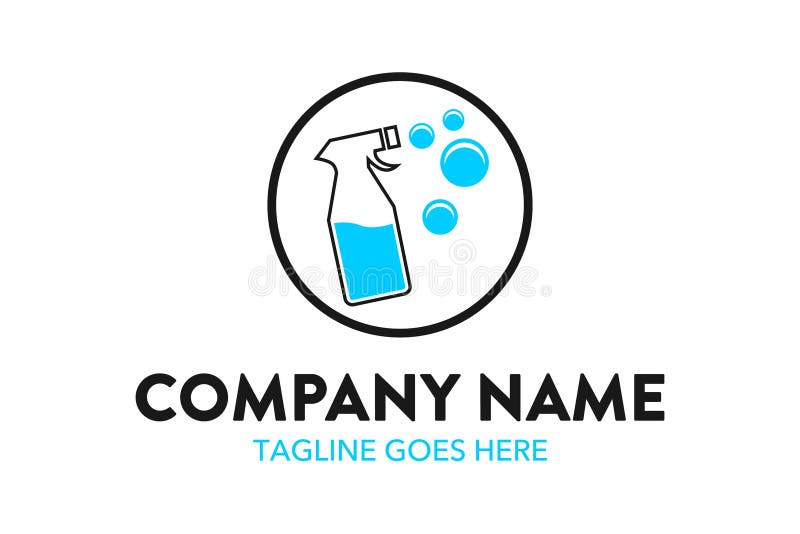 Molde original do logotipo do serviço da limpeza e de manutenção ilustração do vetor Molde original do logotipo do serviço da limpeza e de manutenção ilustração do vetor