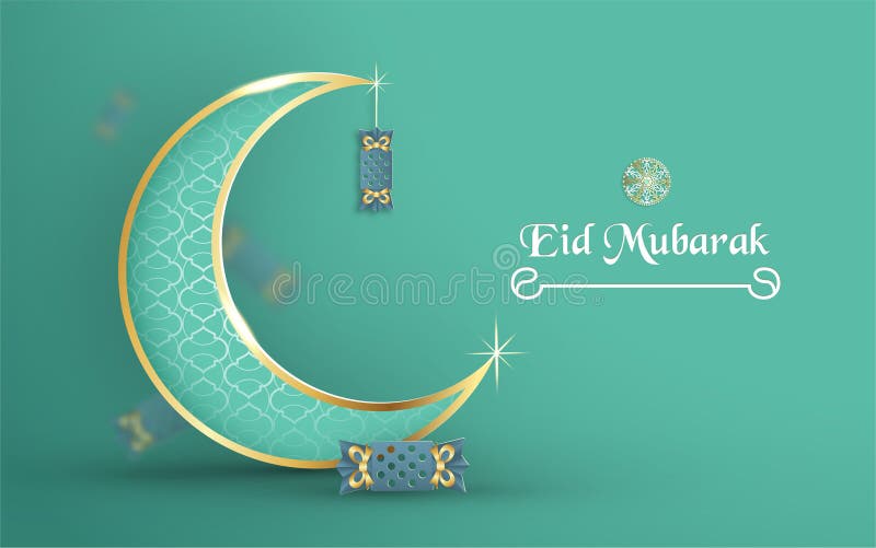 Template for Eid Mubarak with green and gold color tone. 3D Vector illustration in paper cut and craft  for islamic greeting card, invitation, book cover, brochure, web banner, advertisement, abstract, arabian, arabic, art, background, calligraphy, celebration, crescent, culture, decoration, design, element, festival, fitr, gradient, happy, holiday, icon, isolated, lamp, lantern, light, modern, moon, mosque, muslim, ornaments, poster, premium, ramadan, hareem, raya, religion, religious, shadow, shiny, star, text, traditional, wallpaper, white. Template for Eid Mubarak with green and gold color tone. 3D Vector illustration in paper cut and craft  for islamic greeting card, invitation, book cover, brochure, web banner, advertisement, abstract, arabian, arabic, art, background, calligraphy, celebration, crescent, culture, decoration, design, element, festival, fitr, gradient, happy, holiday, icon, isolated, lamp, lantern, light, modern, moon, mosque, muslim, ornaments, poster, premium, ramadan, hareem, raya, religion, religious, shadow, shiny, star, text, traditional, wallpaper, white