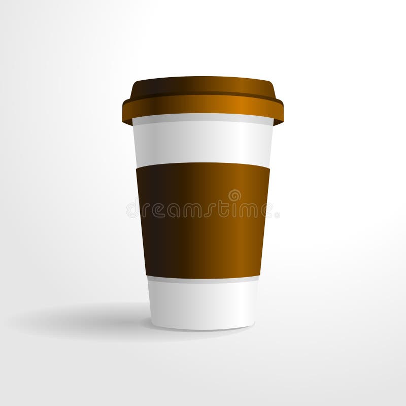 Molde realístico do vetor do copo de café, para sua zombaria do projeto acima ilustração do vetor Molde realístico do vetor do copo de café, para sua zombaria do projeto acima ilustração do vetor