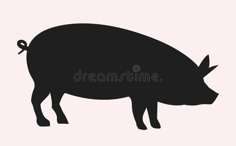 Vector pig silhouette side retro vintage template. Pork animal icon background. Pig farm. Vector pig silhouette side retro vintage template. Pork animal icon background. Pig farm.