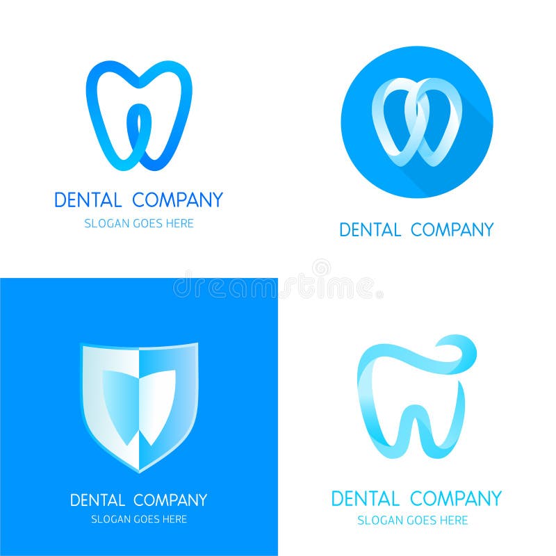 Moldes dentais dos logotipos Dentes abstratos do vetor ilustração stock Moldes dentais dos logotipos Dentes abstratos do vetor ilustração stock