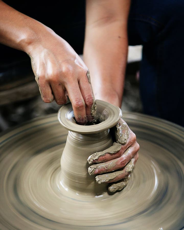 Molding clay vase stock image. Image of molding, perception - 72367287