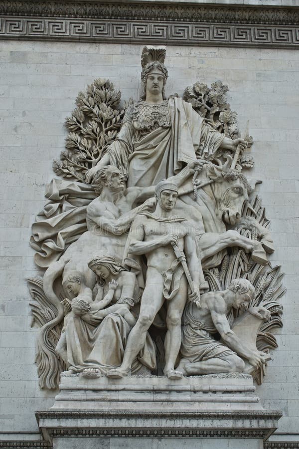 Moldings on the Arc de Triomphe royalty free stock images Moldings on the Arc de Triomphe royalty free stock images
