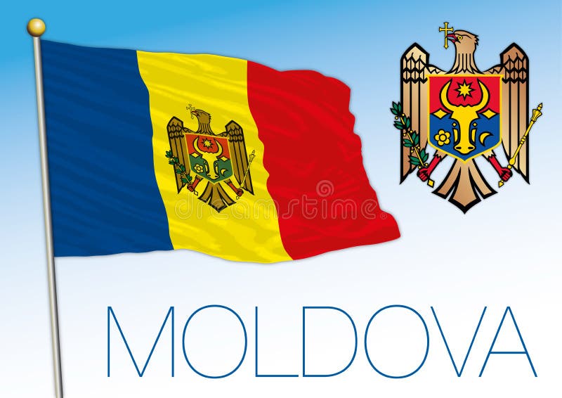 NATIONAL FLAG COAT OF ARMS OF MOLDOVA Moldova National Flag Coat of ARMS Throw Pillow 18x18 Multicolor NATIONAL FLAG COAT OF ARMS OF MOLDOVA Moldova National Flag Coat of ARMS Throw Pillow 18x18 Multicolor
