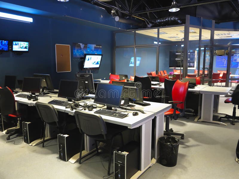 05.04.2015, MOLDOVA, Publika TV NEWS television studio office