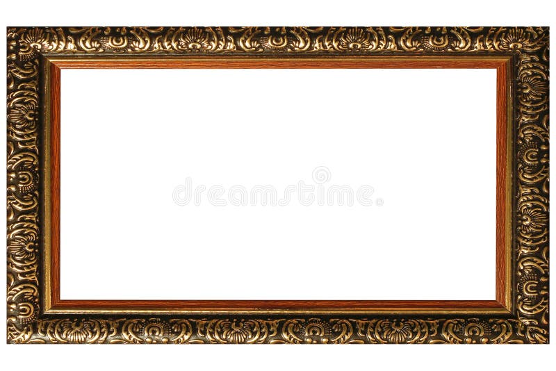 Moldura para retrato do vintage isolada no fundo branco imagens de stock royalty free Moldura para retrato do vintage isolada no fundo branco imagens de stock royalty free