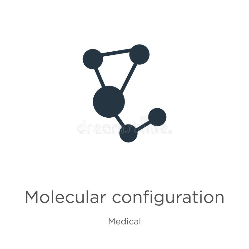 Molecular configuration icon vector. Trendy flat molecular configuration icon from medical collection isolated on white background stock illustration