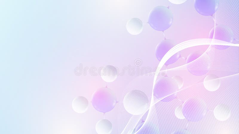 Molecular 3d vector structure molecule or atom. Scientific vector illustration for Science or Medical background vector illustration