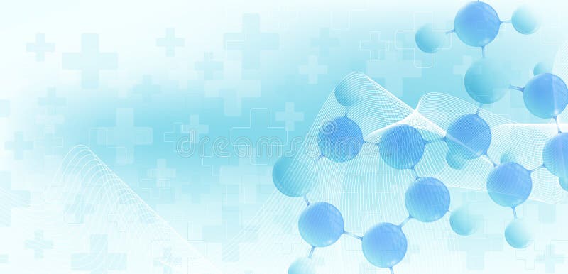 Molecular 3d vector structure molecule or atom. Scientific vector illustration for Science or Medical background vector illustration