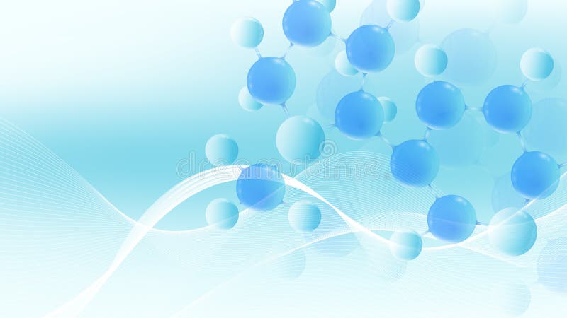 Molecular 3d vector structure molecule or atom. Scientific vector illustration for Science or Medical background royalty free illustration