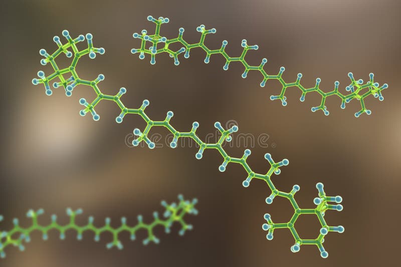 Molecular Model of Betacarotene, Precursor To Vitamin a, 3d
