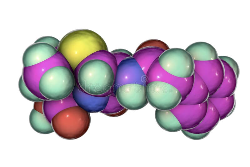 Molecule of penicillin antibiotic