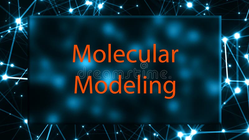 Molecular Modeling The study of using computational techniques to simulate the behavior of molecules stock photo
