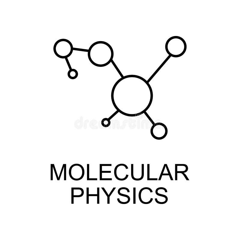 Molecular physics line icon. Element of medicine icon with name for mobile concept and web apps. Thin line molecular physics icon can be used for web and mobile on white background