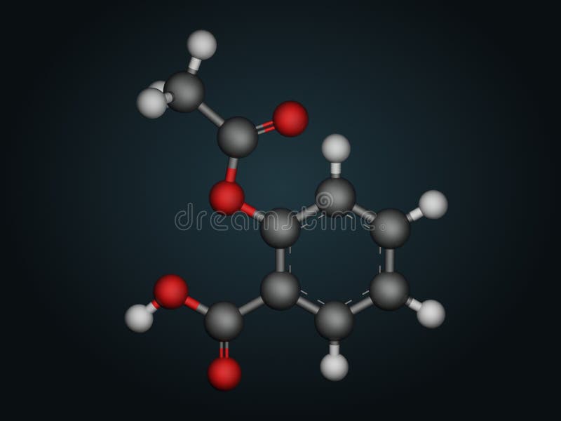 Molecular structure of aspirin