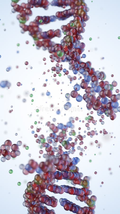 Molecular structure of DNA. 3D rendering. royalty free illustration