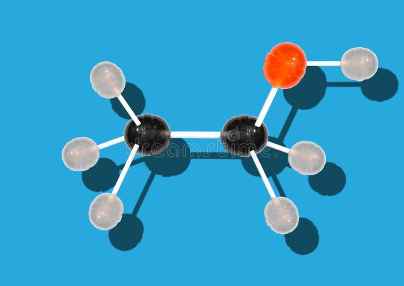Molecular Structure of Ethyl Alcohol or Alcohol Made from Lollipops on