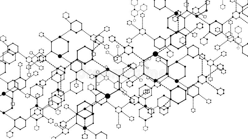Molecular structure. Medicine researching, DNA or chemistry science. Biotechnology presentation template vector vector illustration