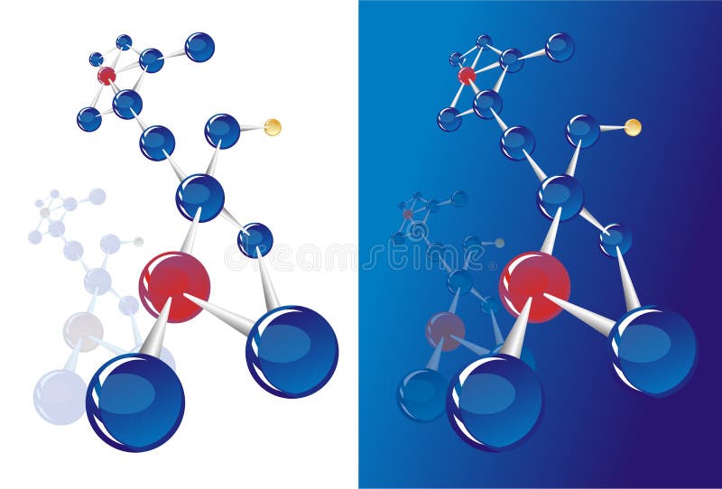 Molecular structures stock illustration