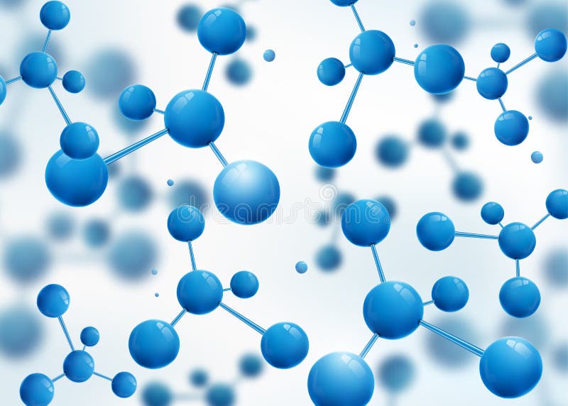 Molecule design background. Atoms. 3d molecular structure stock illustration Molecule design background. Atoms. 3d molecular structure stock illustration