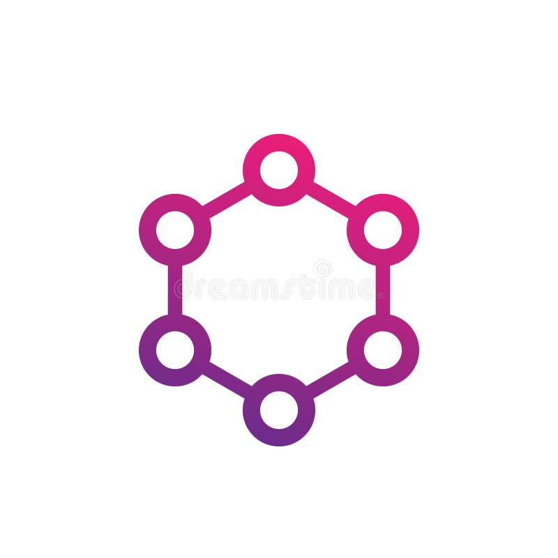 Molecule icon on white royalty free illustration