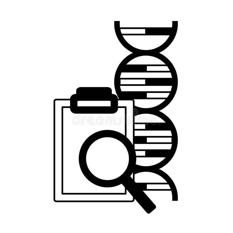 Molecule Magnifier Laboratory Science Stock Vector Illustration of