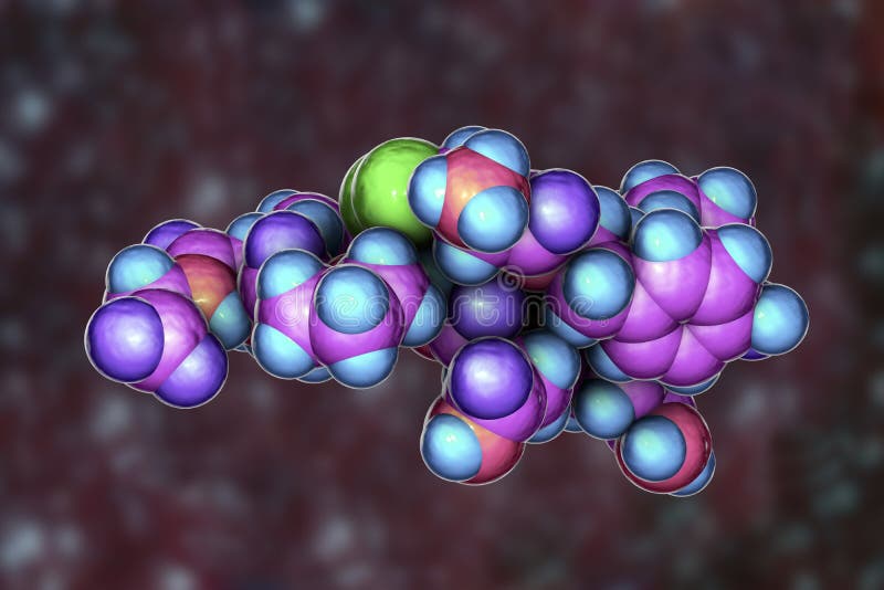 Molecule of oxytocin, a hormone released from the neurohypophysis stock illustration Molecule of oxytocin, a hormone released from the neurohypophysis stock illustration
