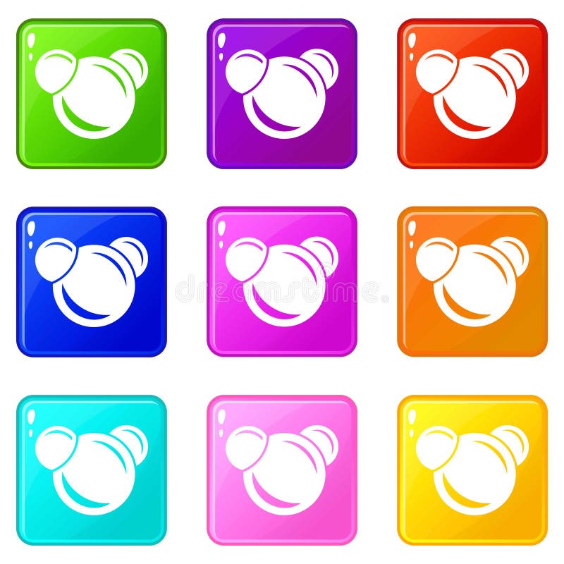 Download Molecule Genetics Icons Set Vector Color Stock Vector ...