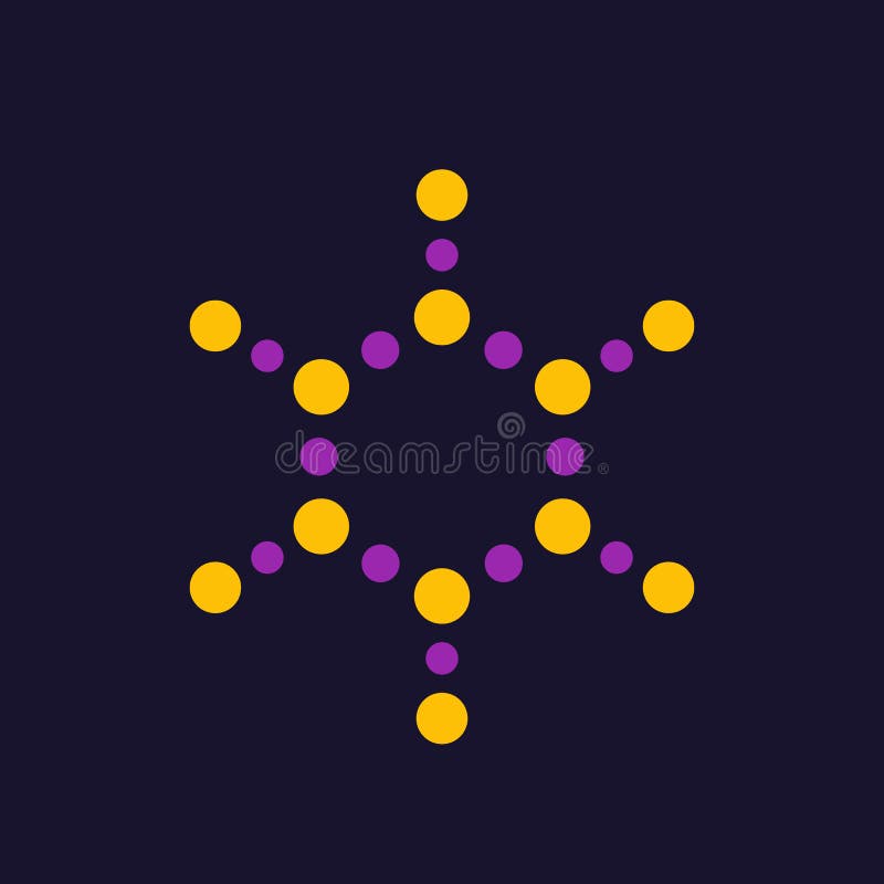 Molecule vector logo element stock illustration
