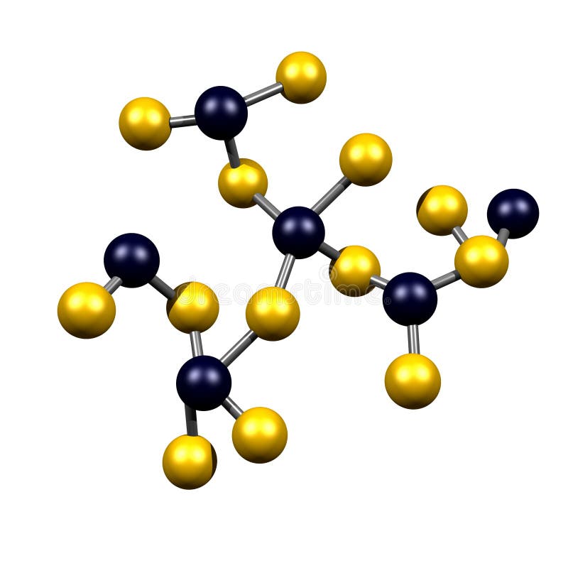 Atómico ciencia moléculas aislado sobre fondo blanco.