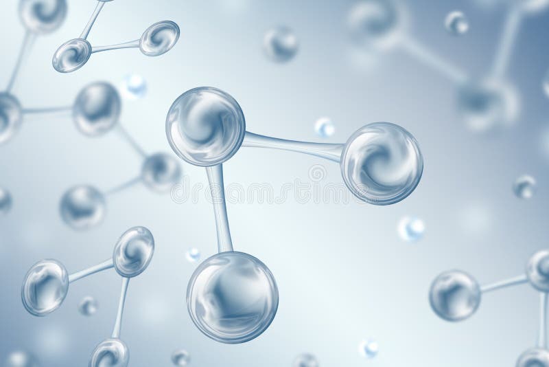 Molecules in water, Wetenschapsachtergrond royalty-vrije stock afbeelding Molecules in water, Wetenschapsachtergrond royalty-vrije stock afbeelding