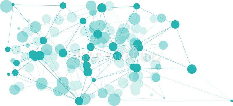 Moleculă de ilustrare vectorială triunghiulară cu triunghi cercuri de comunicare conexiuni creative știință stock illustration